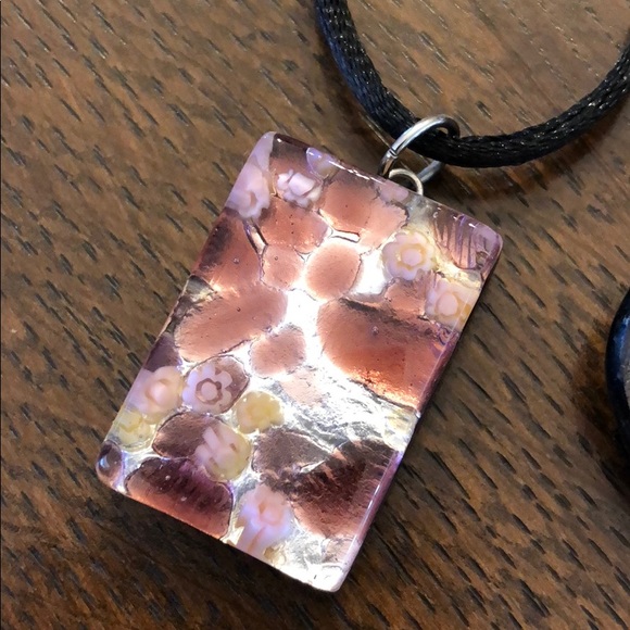 Glass pendants on string necklaces - Picture 3 of 8